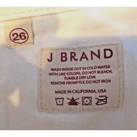 J Brand White Vixen Cut Off Distressed Shorts - Picture 7 of 8